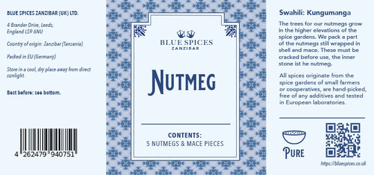 Nutmeg and pieces of mace (whole)